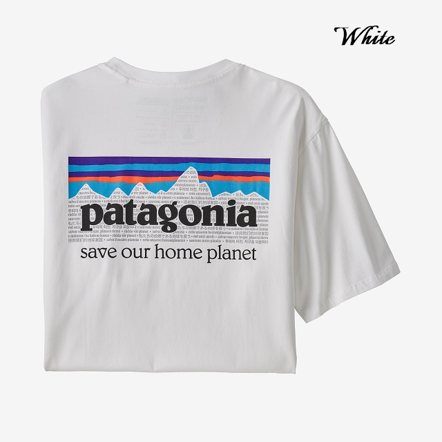 パタゴニア PATAGONIA Tシャツ P-6 Mission Organic T-Shirt WHI WHITE BLk Black 正規品 T SHIRTS P-6ミッション オーガニック：Carre