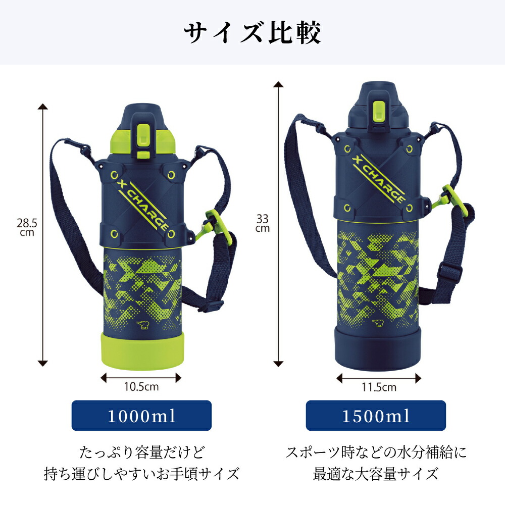 水筒 IL 保冷 象印 おしゃれ 直飲み スポーツドリンク対応 洗いやすい カバー付 ステンレスクールボトル 1000ml SD-HB10-AL 象印 シームレスせん ステンレスボトル マグボトル 保温 大きめ 女の子 子供 小学生 幼稚園 キッズ：COLORFUL CANDY STYLE