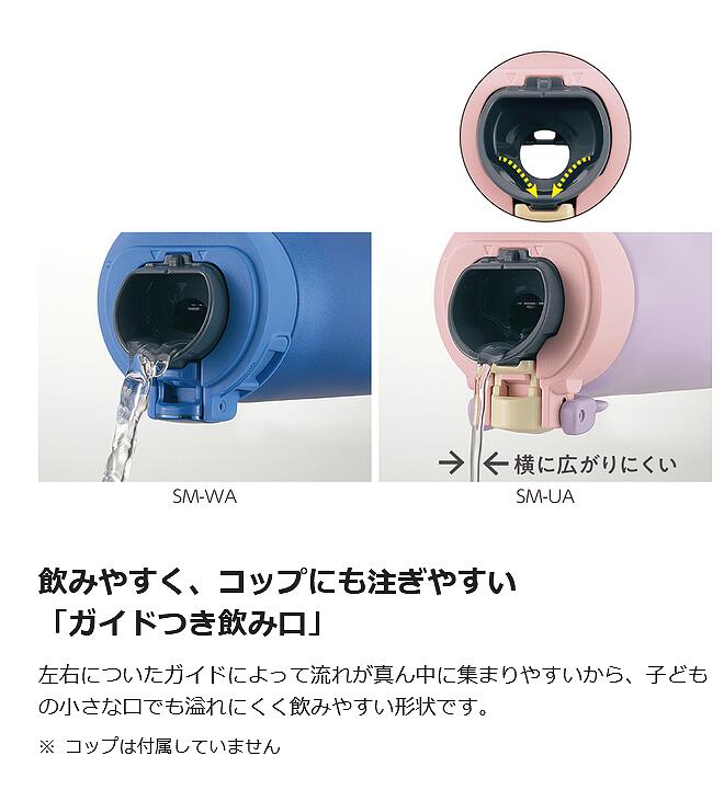 象印マホービン ステンレスマグ 水筒 0.48リットル カラー：ユニコーンパープル スポーツドリンク スリム マグボトル 保温 保冷 小さい コンパクト おしゃれ かわいい シームレスせん サステナブル SDGs 2022年モデル：クラウン無線