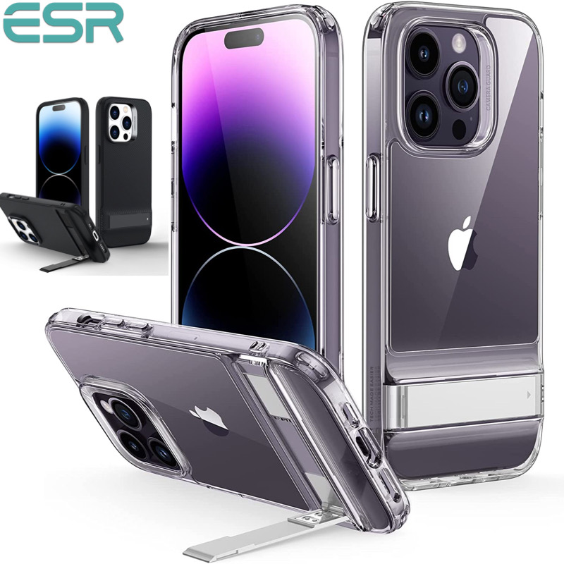 ESR iPhone 14 ケース iPhone14Pro 14Plus 14Pro Max ケース メタルキックスタンドケース 3wayスタンドモード 米軍MIL規格の落下防止 ワイヤレス充電対応 スリム 特許取得済み スタンド付き：GoodHammond