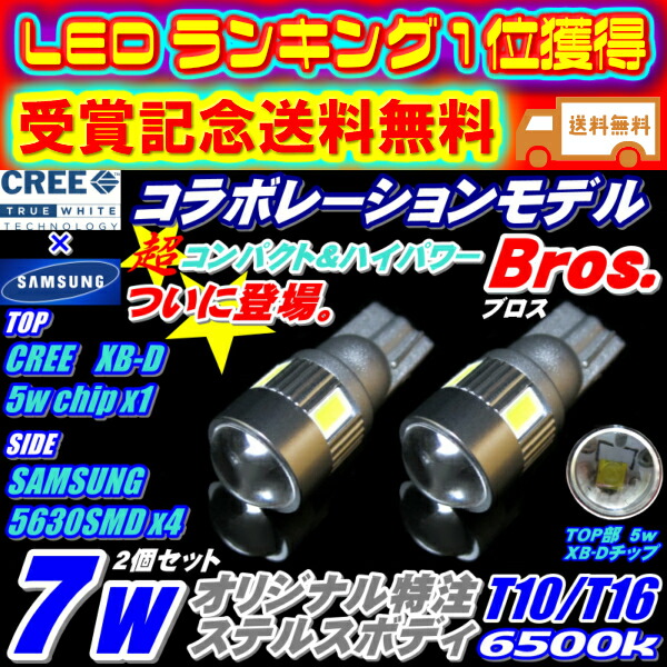 タイムセール3%offクーポン発行中 T10 T16 24V ポジション バックランプ 爆光 ホワイト LEDバルブ グランドプロフィア