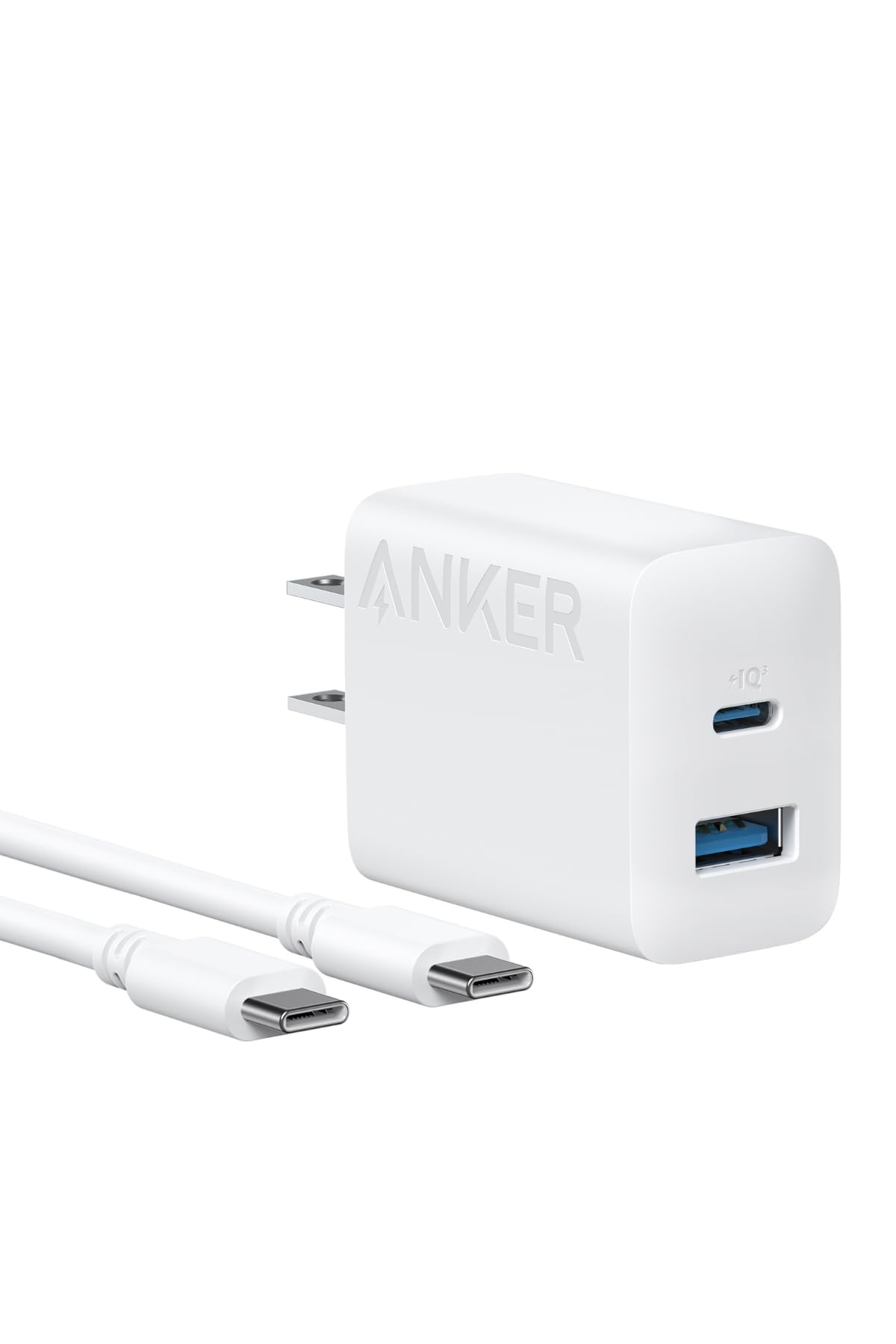 Anker Charger with USB-C ＆ USB-C ケーブル 20W USB-C＆USB-Cケーブル付属 2ポート急速充電器)