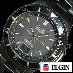 エルジン腕時計 ( ELGIN 腕時計 エルジン 時計 ) メンズ ブラック FK 