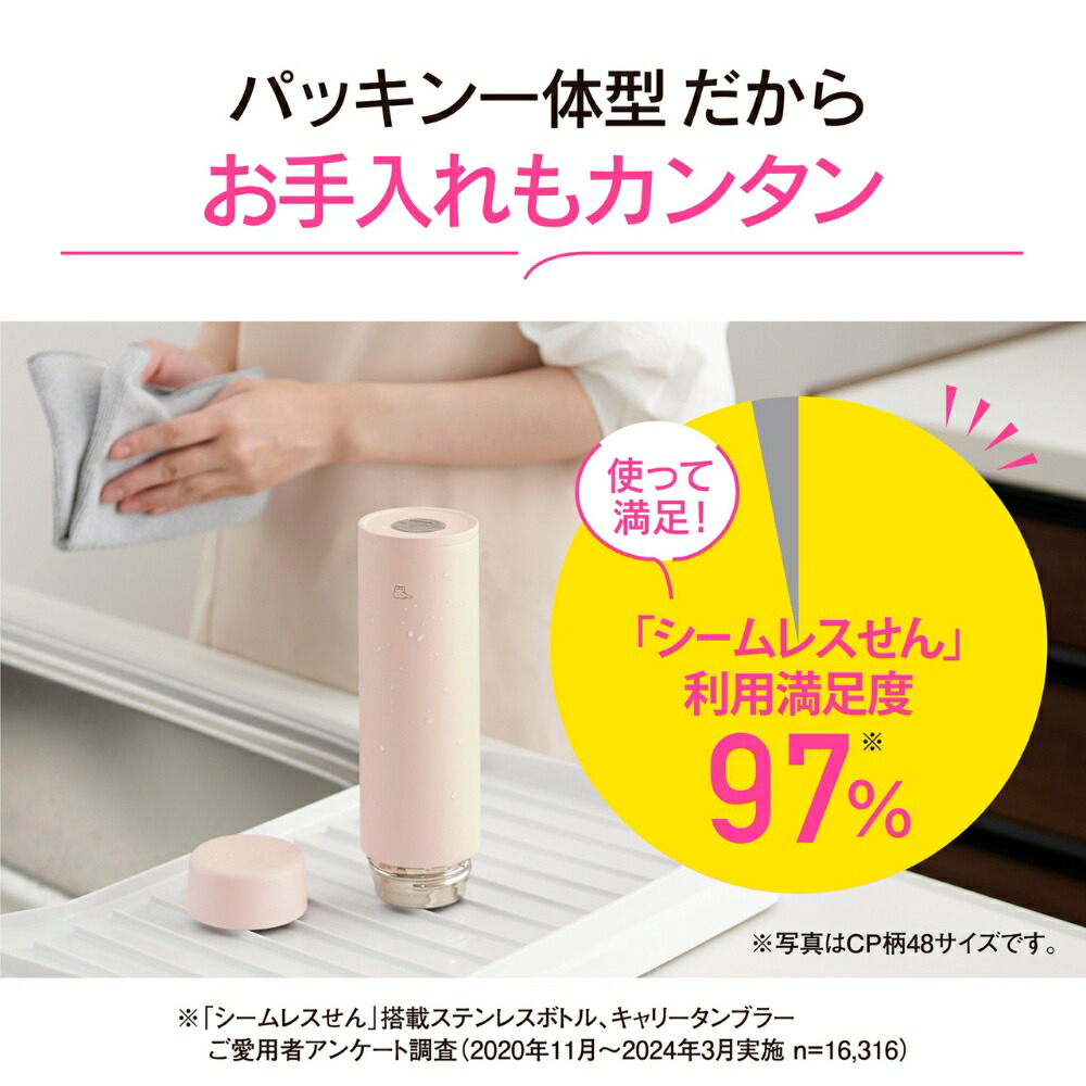 象印 水筒 食洗機対応 マグ カバー ポーチ プレゼント1 スクリュー シームレスせん おしゃれ SU-AA48 480ml 保温 保冷 ステンレスボトル 軽量 スポーツドリンクOK：彩り空間