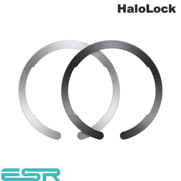 ESR HaloLock MagSafe対応 ユニバーサルリング ブラック&シルバー # ES26395 イーエスアール 2個入り マグネットリング