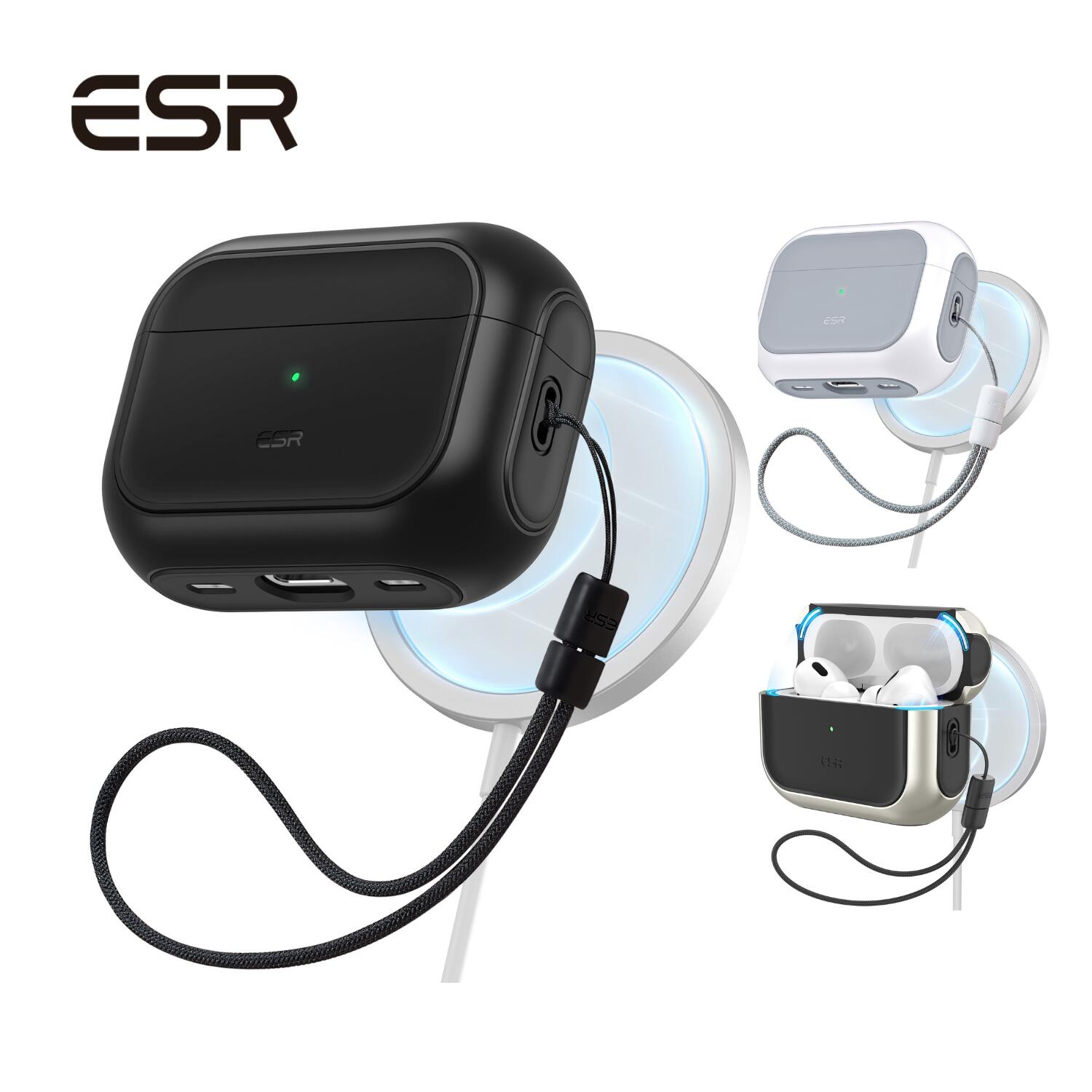 ESR AirPods Pro 第2世代 対応 ケース HaloLock搭載 MagSafe 対応 AirPods