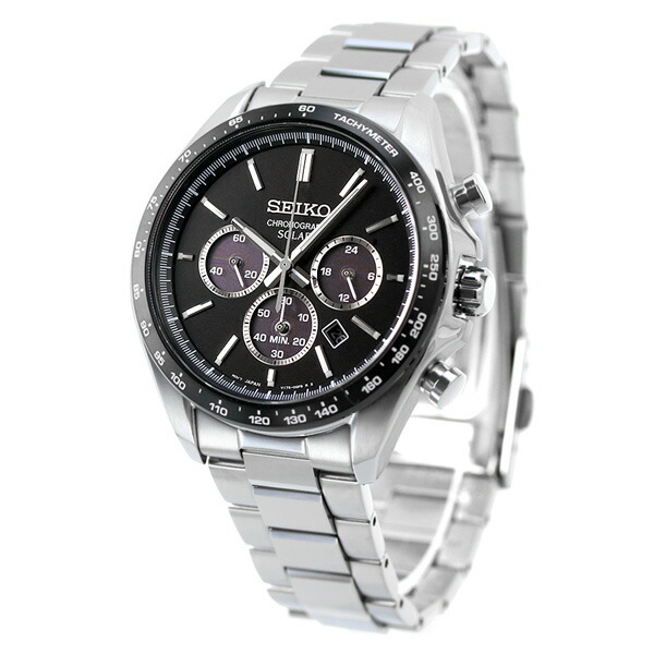 セイコーセレクション ソーラークロノグラフ 流通限定モデル ソーラー メンズ 腕時計 SBPY167 SEIKO SELECTION ブラック：腕時計のななぷれ