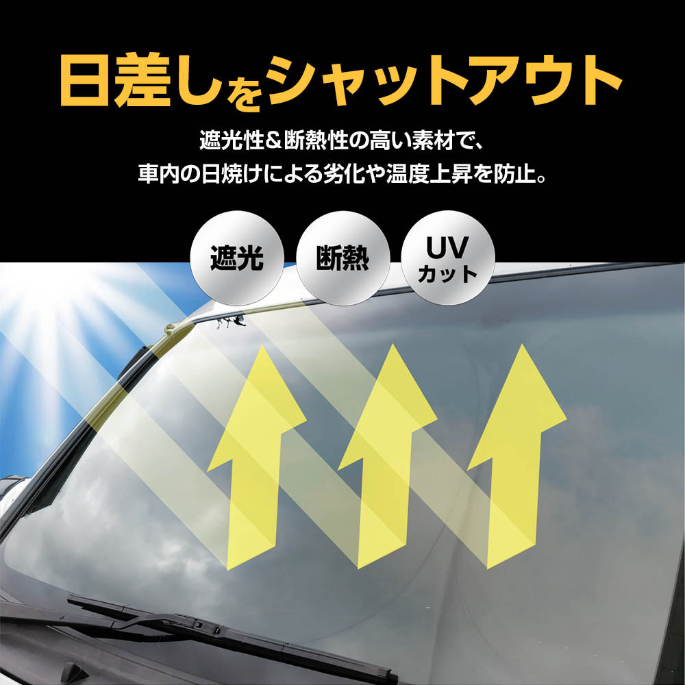 デリカ D:5 CV1W CV2W CV4W CV5W フロント サンシェード フロントガラス 車種専用 カーテン シェード 遮光 日除け 車中泊 アウトドア キャンプ 紫外線 UVカット エアコン 燃費向上 断熱 春 夏 秋 冬 折りたたみ 熱中症 保温 コンパクト：リテマス