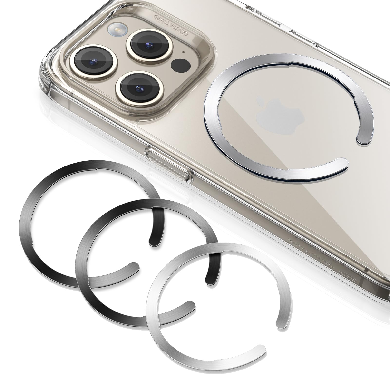 ESR magsafe リング マグセーフ シール 強力吸着 マグネットリング 磁気ワイヤレス充電対応キット 超薄型 MagSafe対応メタルリング