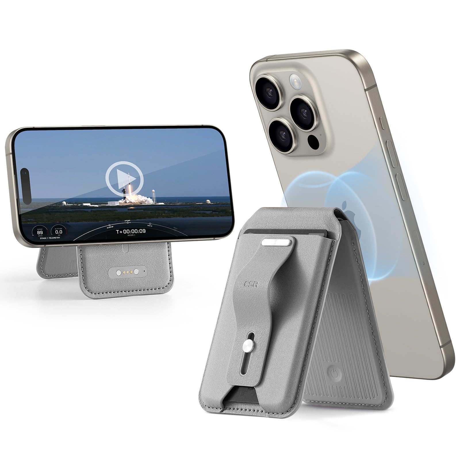MagSafe 対応 カードケース フル対応 HaloLock Geoウォレットスタンド MagSafeウォレット 調整可能なスタンド付き ウォレットトラッカー iPhone