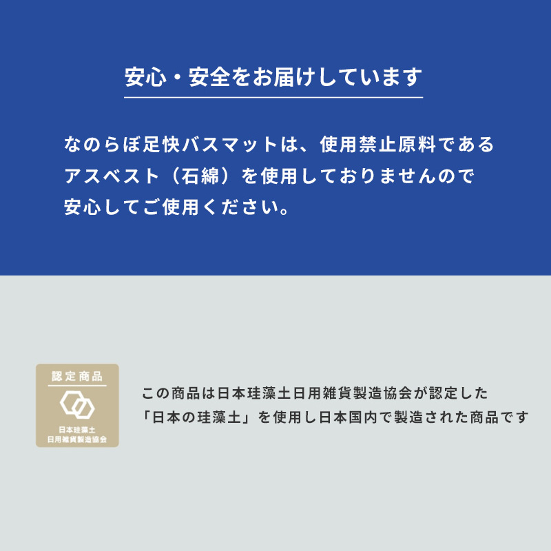 ノンアスベスト 「 なのらぼ足快バスマット 」 驚異のレビュー2.5万件 珪藻土バスマット 珪藻土マット バスマット 足ふきマット 宇部興産 おしゃれ 速乾 吸水 誕生日 結婚祝い 新築祝 プレゼント プレミアム ギフト 男性 女性 母 父 ：くらしのもり